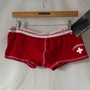 Andrew Christian Red Lifeguard Boxer Briefs
